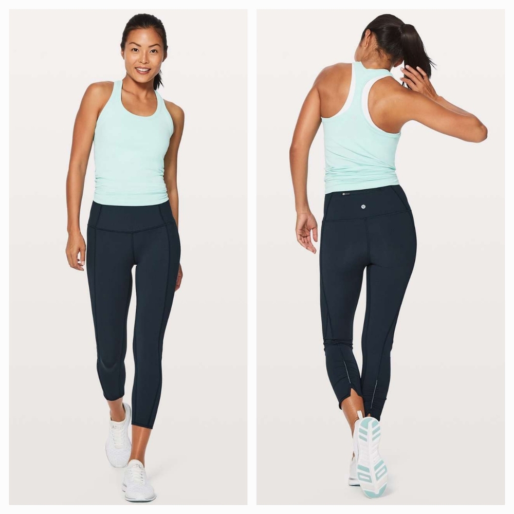 Lululemon On Your Mark Crop 23" Navy Nocturnal Teal